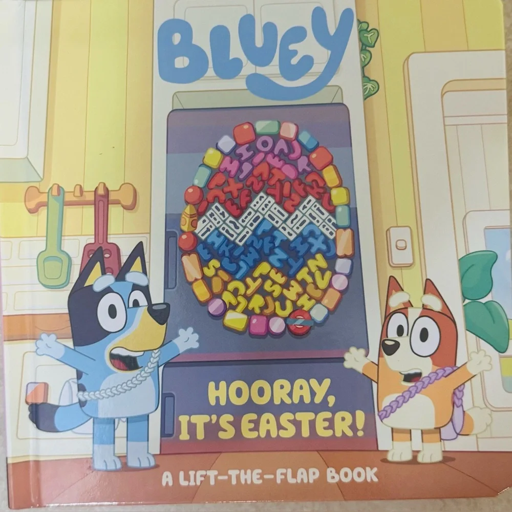 Pottery Barn Kids Tie-Ear Bunny Bucket, 2 Books Plastic Eggs & Light Up Bubbles
